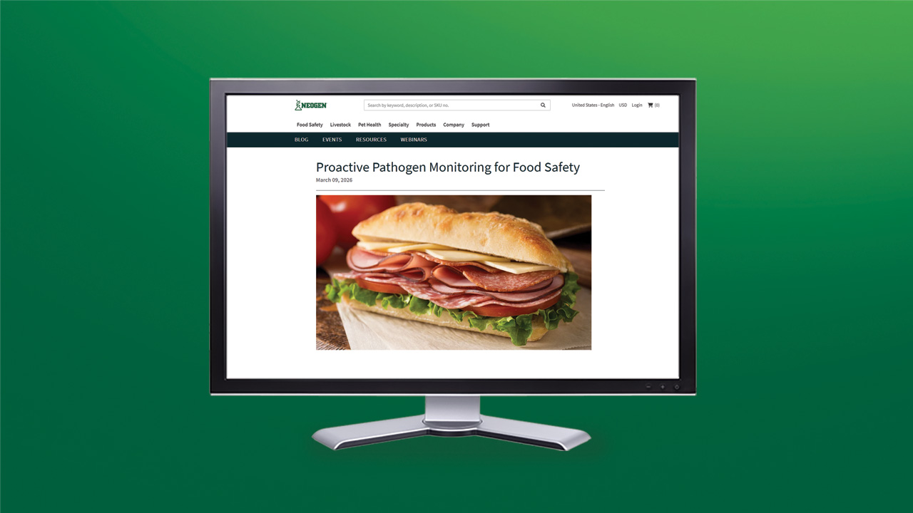 Neogen educational article explaining proactive pathogen testing.